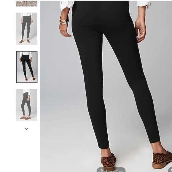 J. Jill | Black Smoothing Ponte Leggings Large Petite - Picture 2 of 7